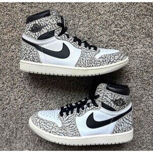 Nike Air Jordan 1 Retro OG High White Cement Size 8 Men's